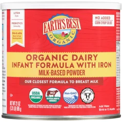 Earth's Best Organic Organic Dairy Infant Formula with Iron 21 oz. Canister