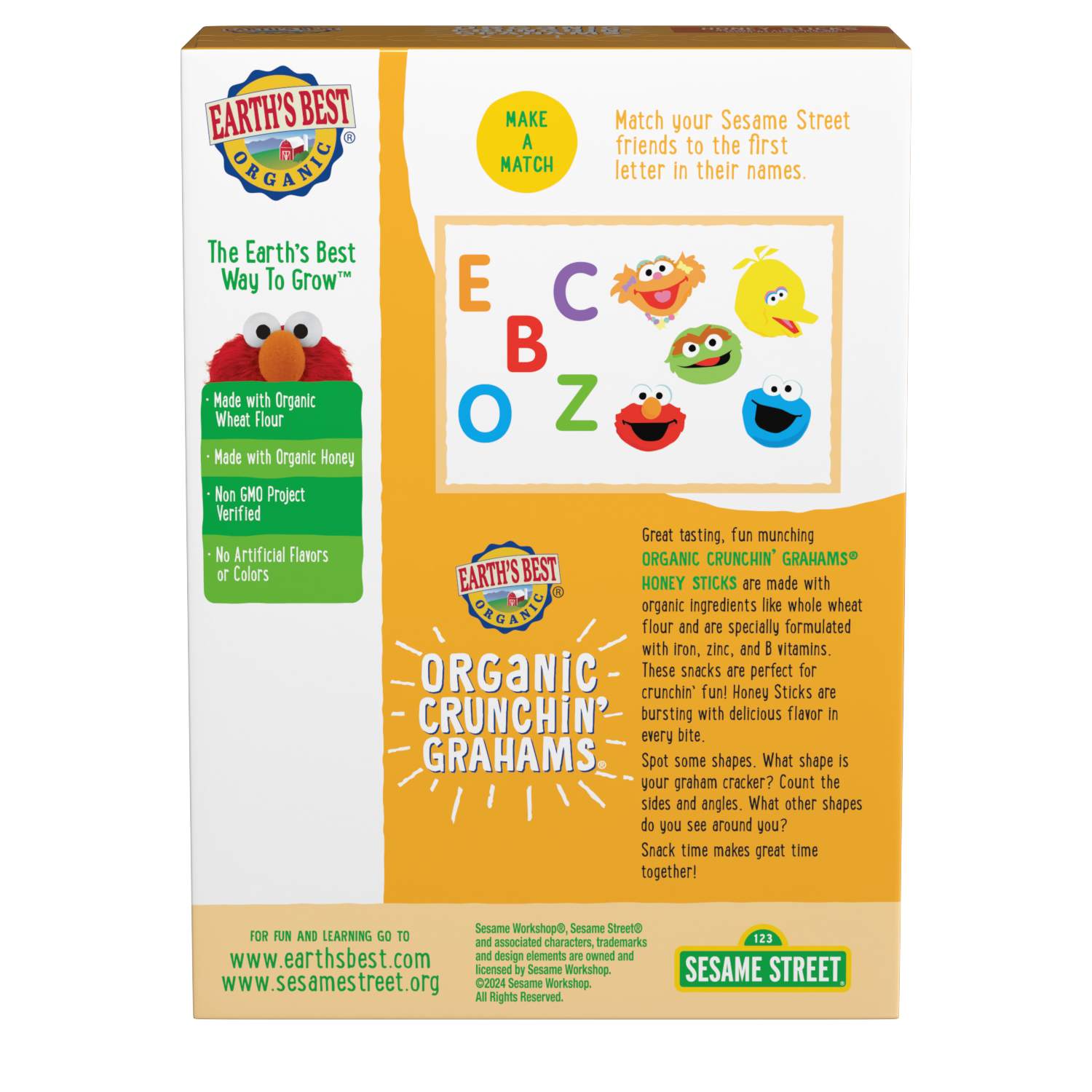 slide 2 of 3, Earth's Best Earths Best Honey Grahams Sticks, 5.3 oz