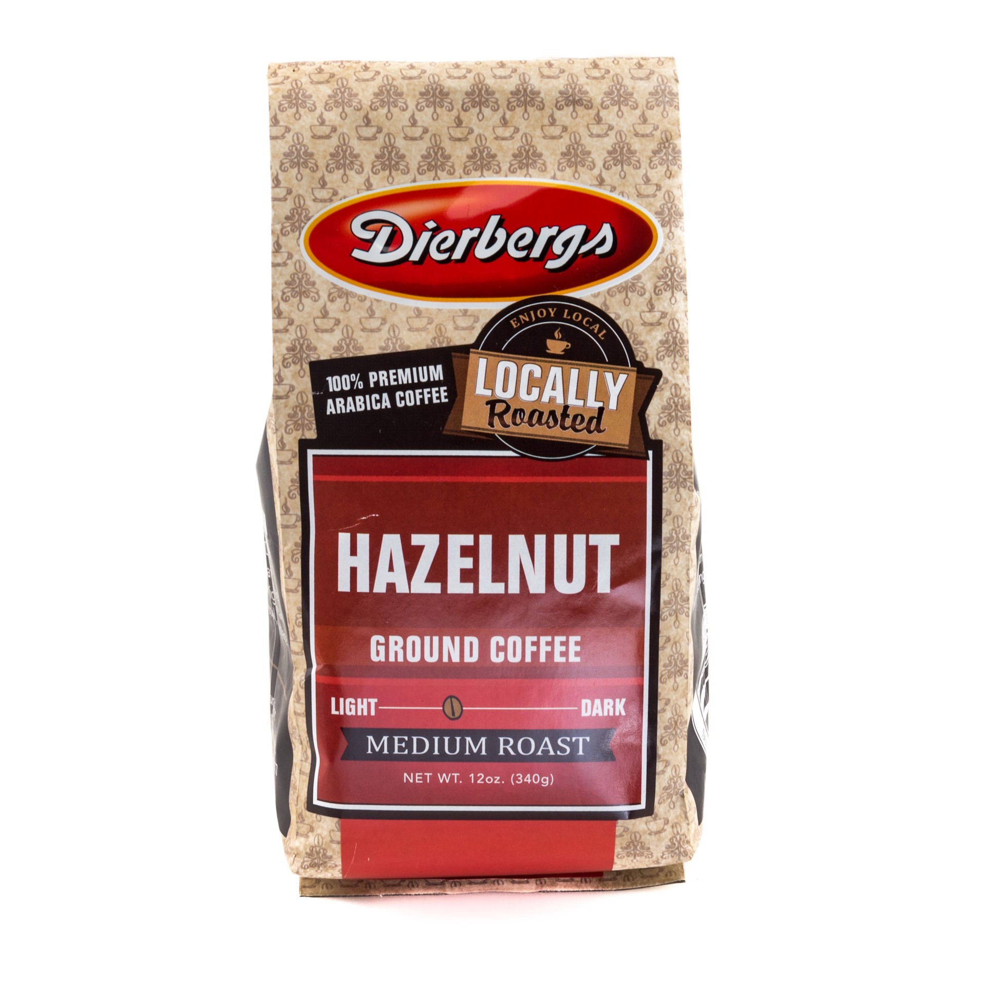 slide 1 of 1, Dierbergs Hazelnut Ground Coffee, 12 oz