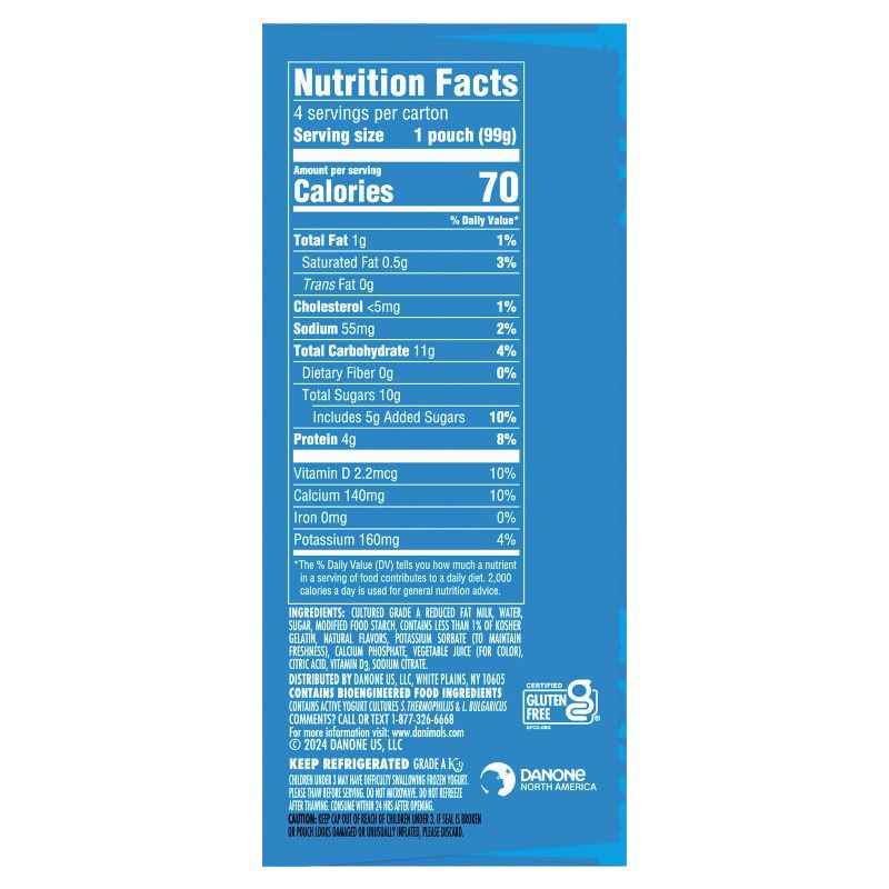 slide 10 of 12, Danimals Cotton Candy Kids' Squeezable Yogurt - 4ct/3.5oz Pouches, 4 ct; 3.5 oz