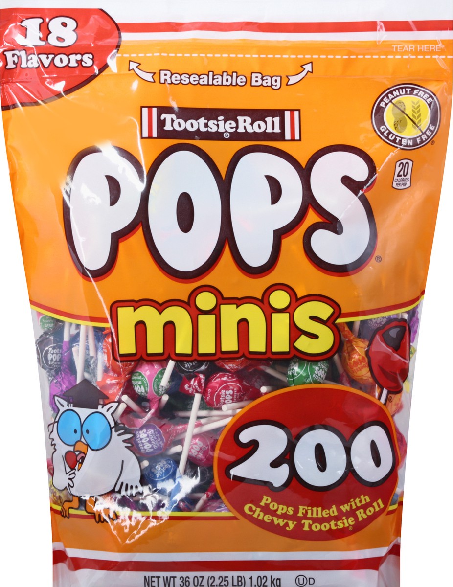 slide 1 of 10, Tootsie Roll Pops 18 Flavors Minis Pops 200 ea, 200 ct