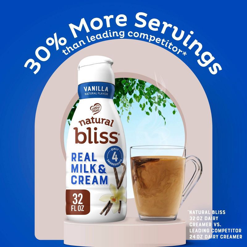 slide 2 of 8, Natural Bliss Vanilla Creamer - 32 fl oz, 32 fl oz