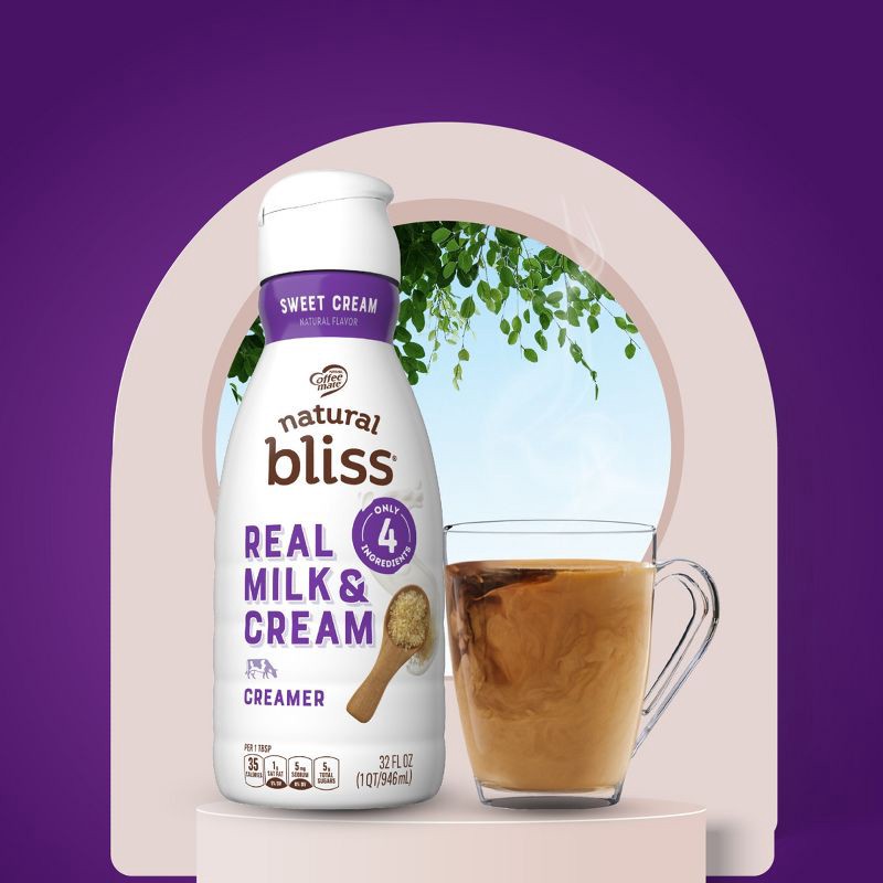 slide 2 of 9, Coffee mate Natural Bliss Sweet Cream Creamer - 32 fl oz (1qt), 32 fl oz, 1 qt