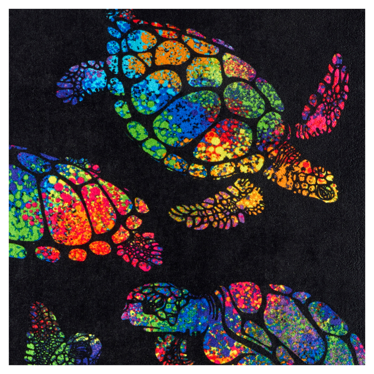 slide 2 of 2, Meijer Corporate Seasonal MCS Printed Beach Towel, 34 in x 68 in, BLACK TURTLES, 34 inx68 in