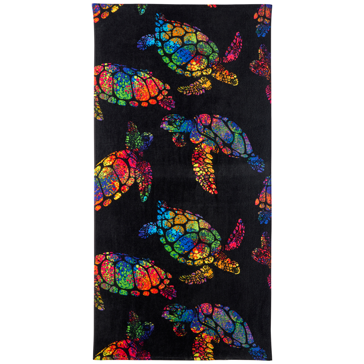 slide 1 of 2, Meijer Corporate Seasonal MCS Printed Beach Towel, 34 in x 68 in, BLACK TURTLES, 34 inx68 in