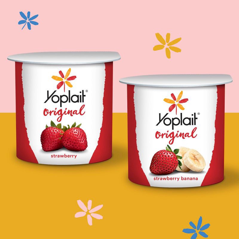 slide 3 of 14, Yoplait Original Strawberry and Strawberry Banana Yogurt - 8pk/6oz Cups, 8 ct; 6 oz