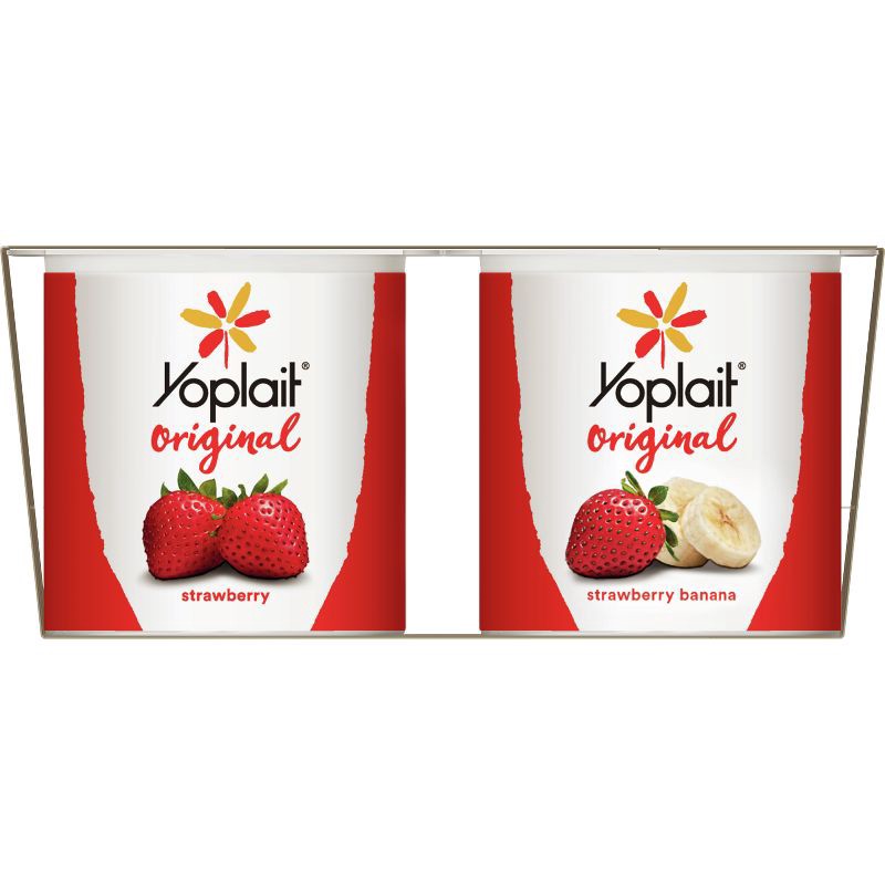 slide 8 of 14, Yoplait Original Strawberry and Strawberry Banana Yogurt - 8pk/6oz Cups, 8 ct; 6 oz