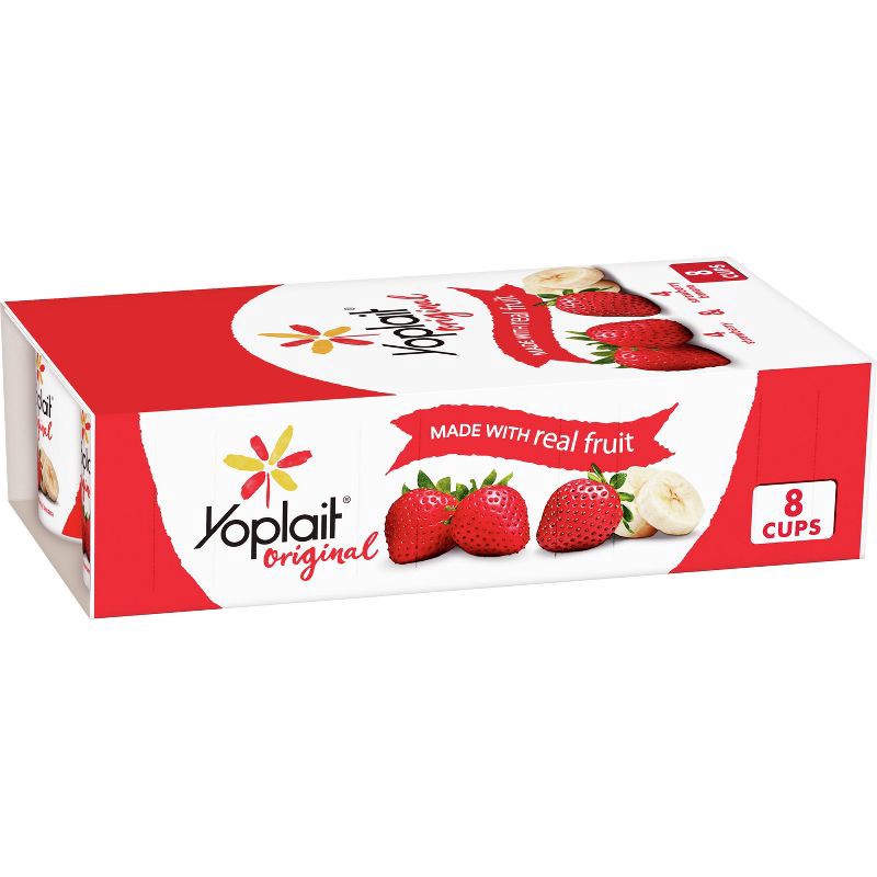 slide 10 of 14, Yoplait Original Strawberry and Strawberry Banana Yogurt - 8pk/6oz Cups, 8 ct; 6 oz