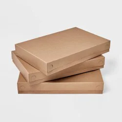 3ct Kraft Shirt Gift Box Brown - Spritz™: Solid Paper Wrapping Boxes for Clothes, All Occasions, 14.75"x9.5"x2"
