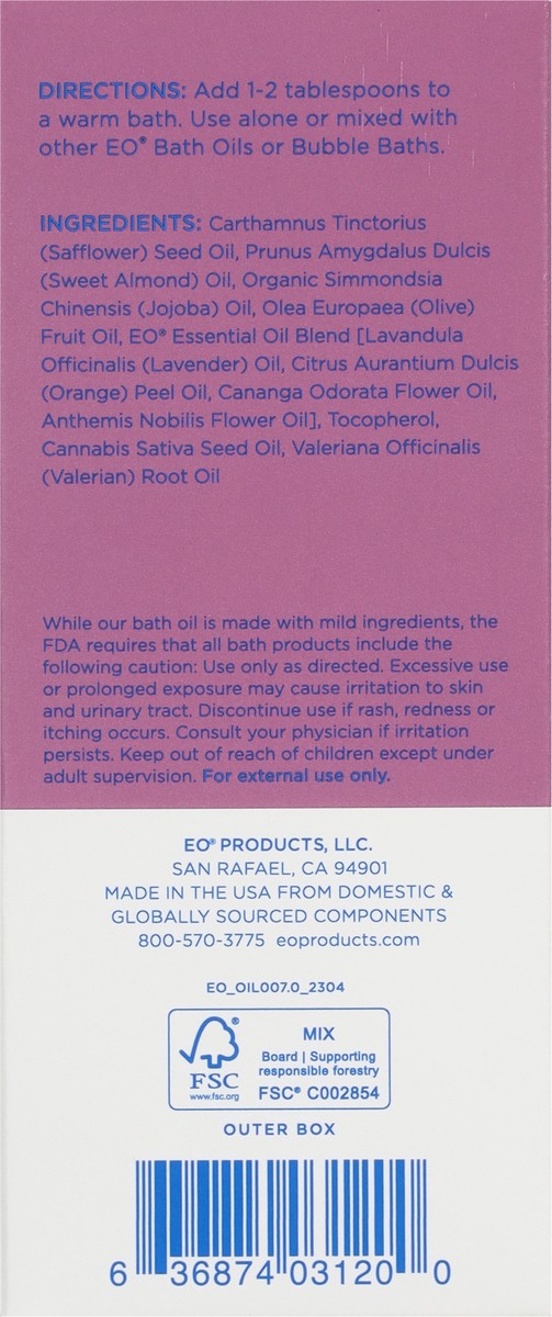 slide 7 of 14, EO Products Chamomile Lavender Bath Oil, 4 oz