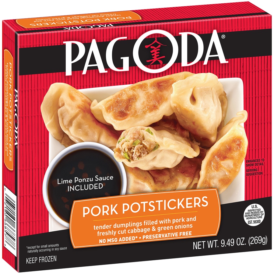 slide 2 of 8, Pagoda Express Pork Potstickers, 9.49 oz