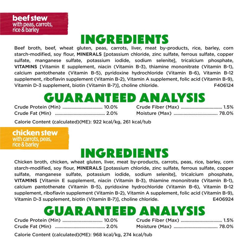 slide 9 of 15, Purina Beneful Prepared Meals Lamb, Chicken & Beef Stew Wet Dog Food - 10oz/6ct Variety Pack, 6 ct; 10 oz
