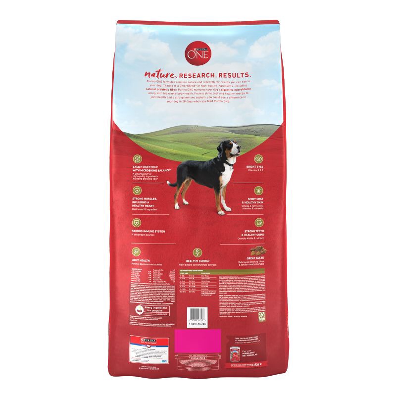 slide 3 of 7, Purina ONE SmartBlend Natural Dry Dog Food with Rice and Lamb - 40lbs, 40 lb