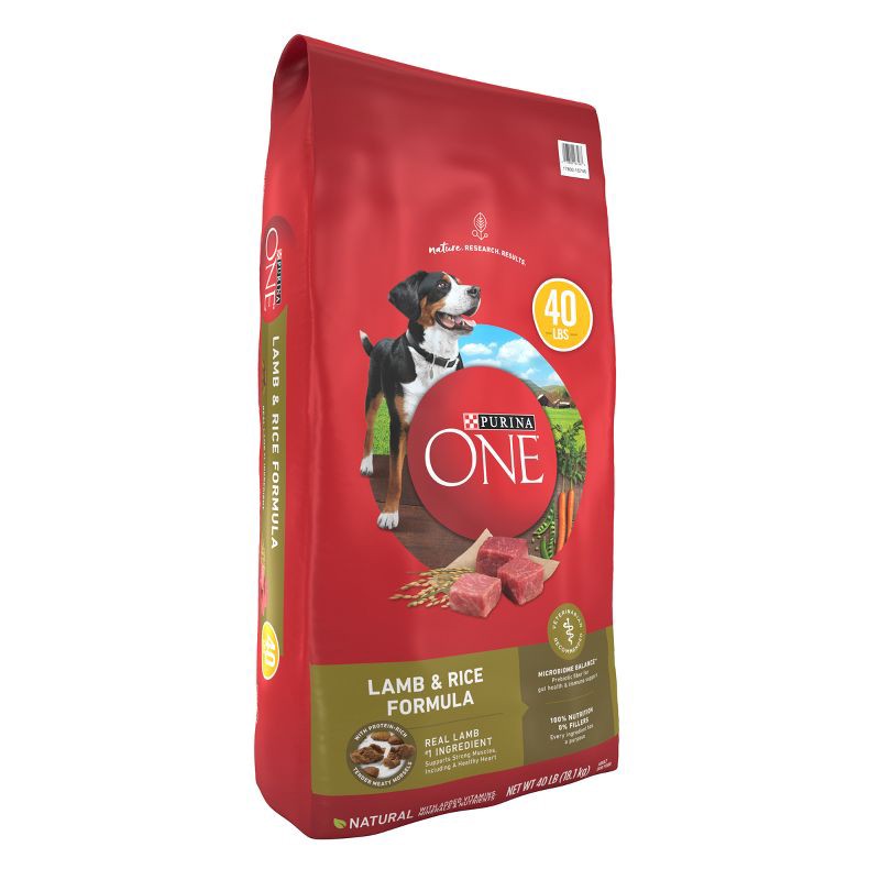 slide 4 of 7, Purina ONE SmartBlend Natural Dry Dog Food with Rice and Lamb - 40lbs, 40 lb