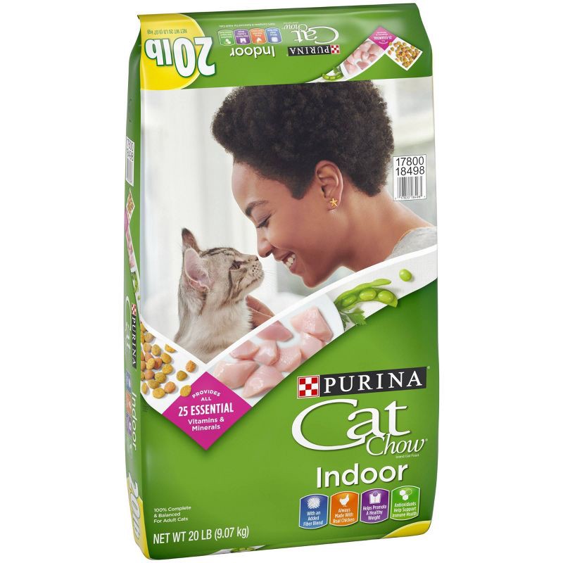 slide 4 of 5, Purina Cat Chow Indoor Healthy Weight & Hairball Control Chicken Flavor Dry Cat Food - 20lbs, 20 lb