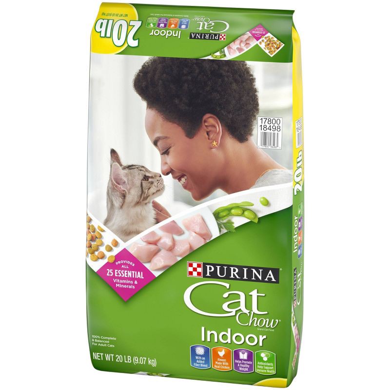 slide 5 of 5, Purina Cat Chow Indoor Healthy Weight & Hairball Control Chicken Flavor Dry Cat Food - 20lbs, 20 lb