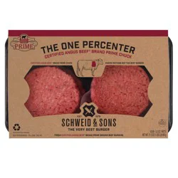 Schweid & Sons The One Percenter Cab Burgers, 4 Count