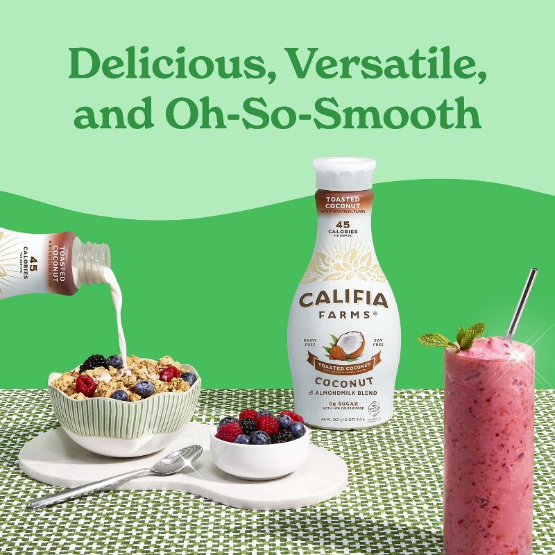 slide 5 of 9, Califia Farms Toasted Coconut Almond Milk - 48 fl oz, 48 fl oz