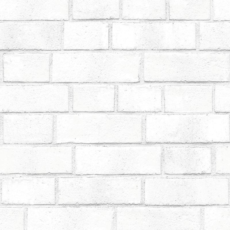 slide 1 of 11, Textured Brick Peel & Stick Wallpaper White - Threshold™: Vinyl, Self-Adhesive, Classic Pattern, 27.5 Sq Ft Coverage, 27.5 sq ft