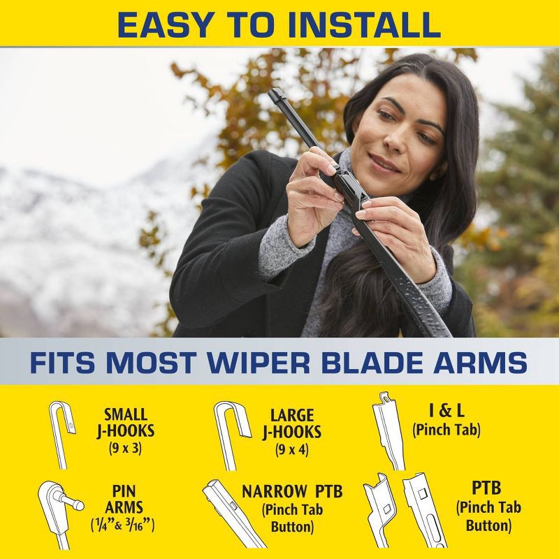 slide 9 of 9, Rain-X 18" Latitude Water Repellency Wiper Blade, 1 ct