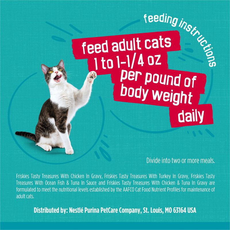 slide 7 of 9, Purina Friskies Tasty Treasures Prime Filets Ocean Fish, Chicken & Turkey Wet Cat Food - 5.5oz/24ct Variety Pack, 24 ct; 5.5 oz