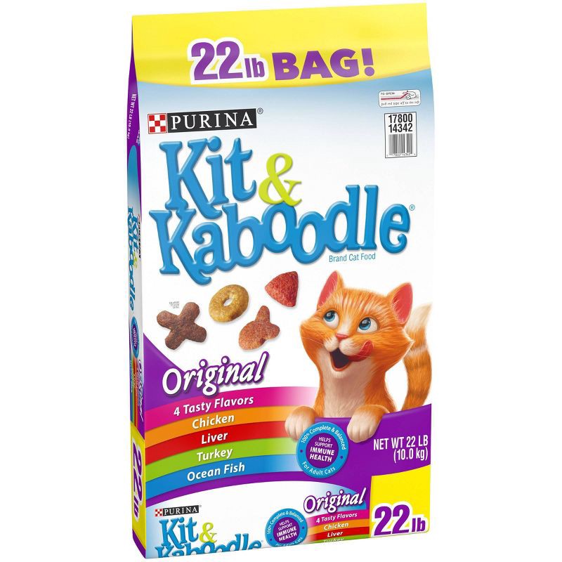 slide 4 of 5, Kit & Kaboodle Original Adult Complete & Balanced with Chicken Dry Cat Food - 22lbs, 22 lb