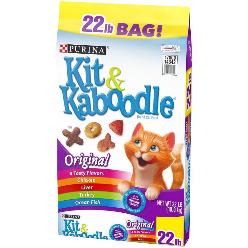slide 5 of 5, Kit & Kaboodle Original Adult Complete & Balanced with Chicken Dry Cat Food - 22lbs, 22 lb