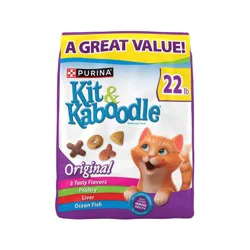Kit & Kaboodle Original Adult Complete & Balanced with Chicken Dry Cat Food - 22lbs