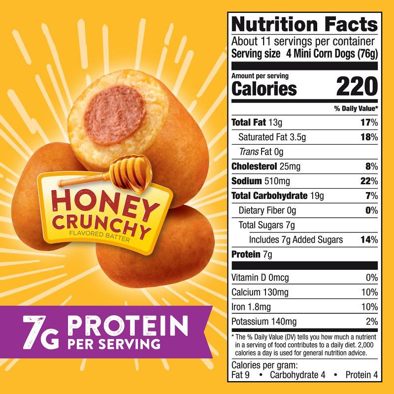 slide 5 of 10, Foster Farms Mini Corn Dogs - Frozen - 29.3oz/40ct, 29.3 oz, 40 ct