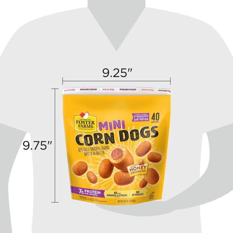 slide 10 of 10, Foster Farms Mini Corn Dogs - Frozen - 29.3oz/40ct, 29.3 oz, 40 ct