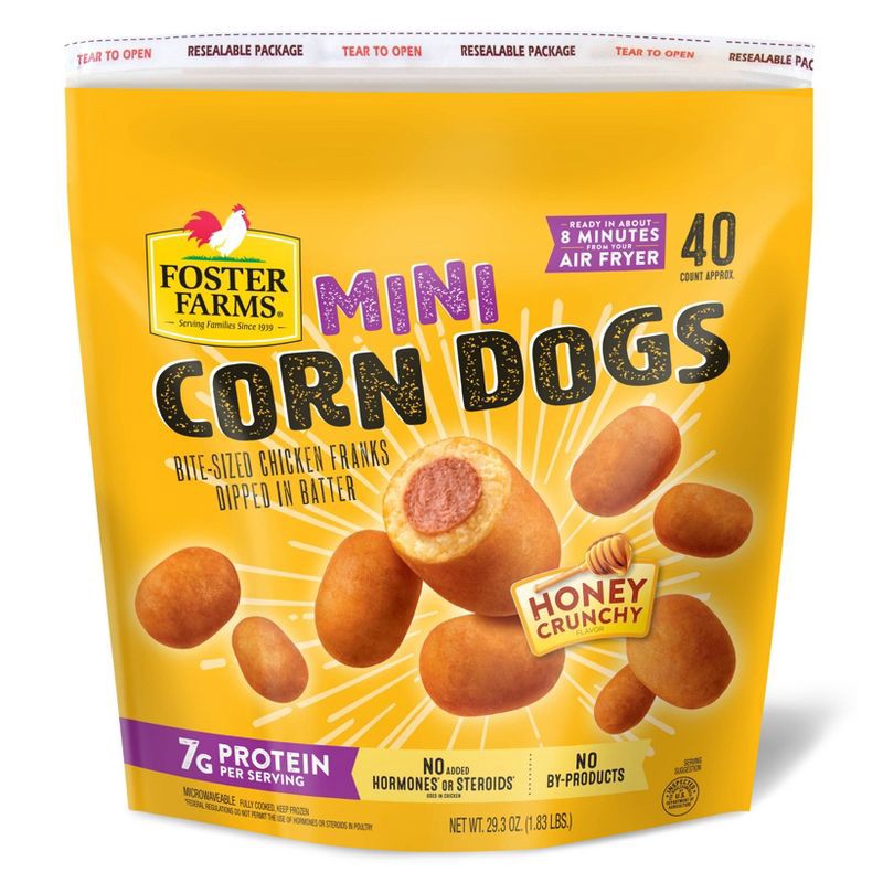 slide 1 of 10, Foster Farms Mini Corn Dogs - Frozen - 29.3oz/40ct, 29.3 oz, 40 ct