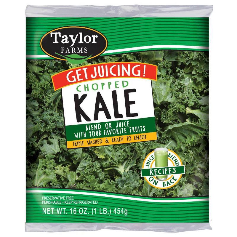 slide 1 of 1, Taylor Farms Chopped Kale Juicing Greens - 16oz, 16 oz