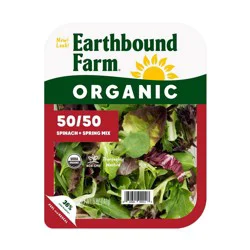 Earthbound Farms Fresh Organic 50/50 Spinach + Spring Mix Lettuces - 5oz