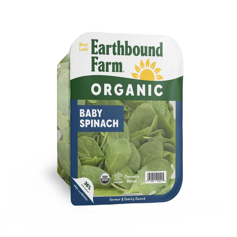 slide 1 of 3, Earthbound Farm Organic Baby Spinach - 5oz, 5 oz