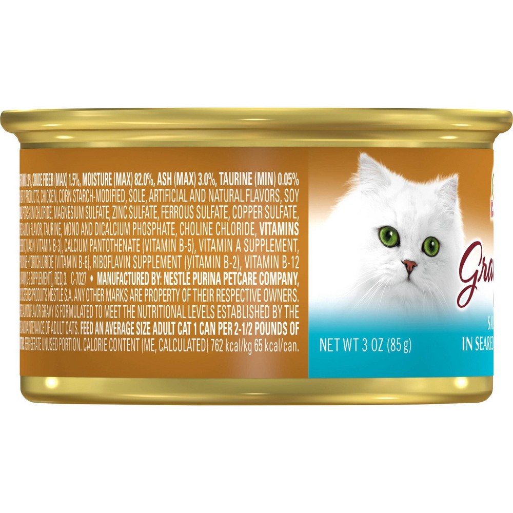 slide 4 of 5, Fancy Feast Purina Fancy Feast Gravy Lovers Gourmet Wet Cat Food Salmon & Sole Feast In Seared Salmon Flavor Gravy - 3oz, 3 oz