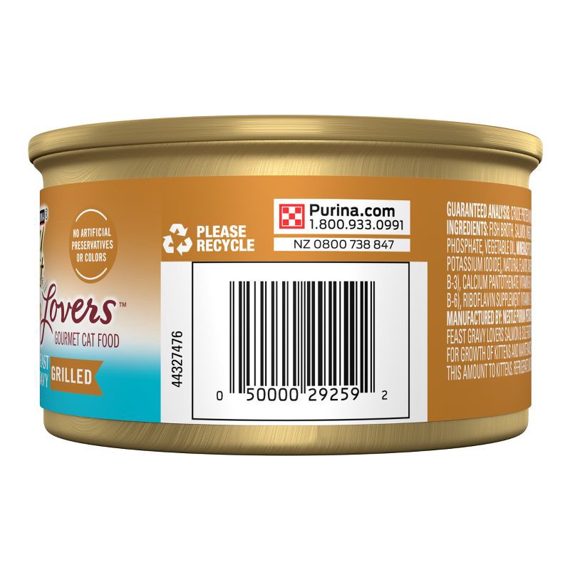 slide 5 of 5, Purina Fancy Feast Gravy Lovers Gourmet Wet Cat Food Salmon & Sole Feast In Seared Fish Flavor Gravy - 3oz, 3 oz