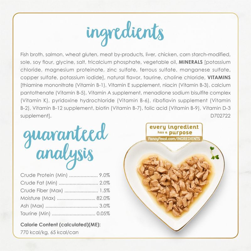 slide 6 of 9, Purina Fancy Feast Gravy Lovers Gourmet Wet Cat Food Salmon & Sole Feast In Seared Fish Flavor Gravy - 3oz, 3 oz