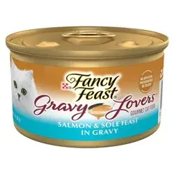 Purina Fancy Feast Gravy Lovers Gourmet Wet Cat Food Salmon & Sole Feast In Seared Fish Flavor Gravy - 3oz