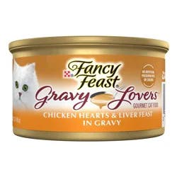 Purina Fancy Feast Gravy Lovers Gourmet Wet Cat Food Chicken Hearts & Liver Feast In Grilled Chicken Flavor Gravy - 3oz