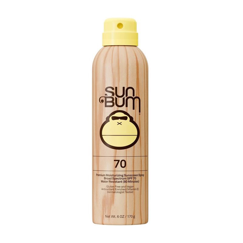 slide 1 of 5, Sun Bum Original Sunscreen Spray - SPF 70 - 6oz: Hypoallergenic, Oil-Free, Vegan, Whole Body Use, 70 x 6 oz