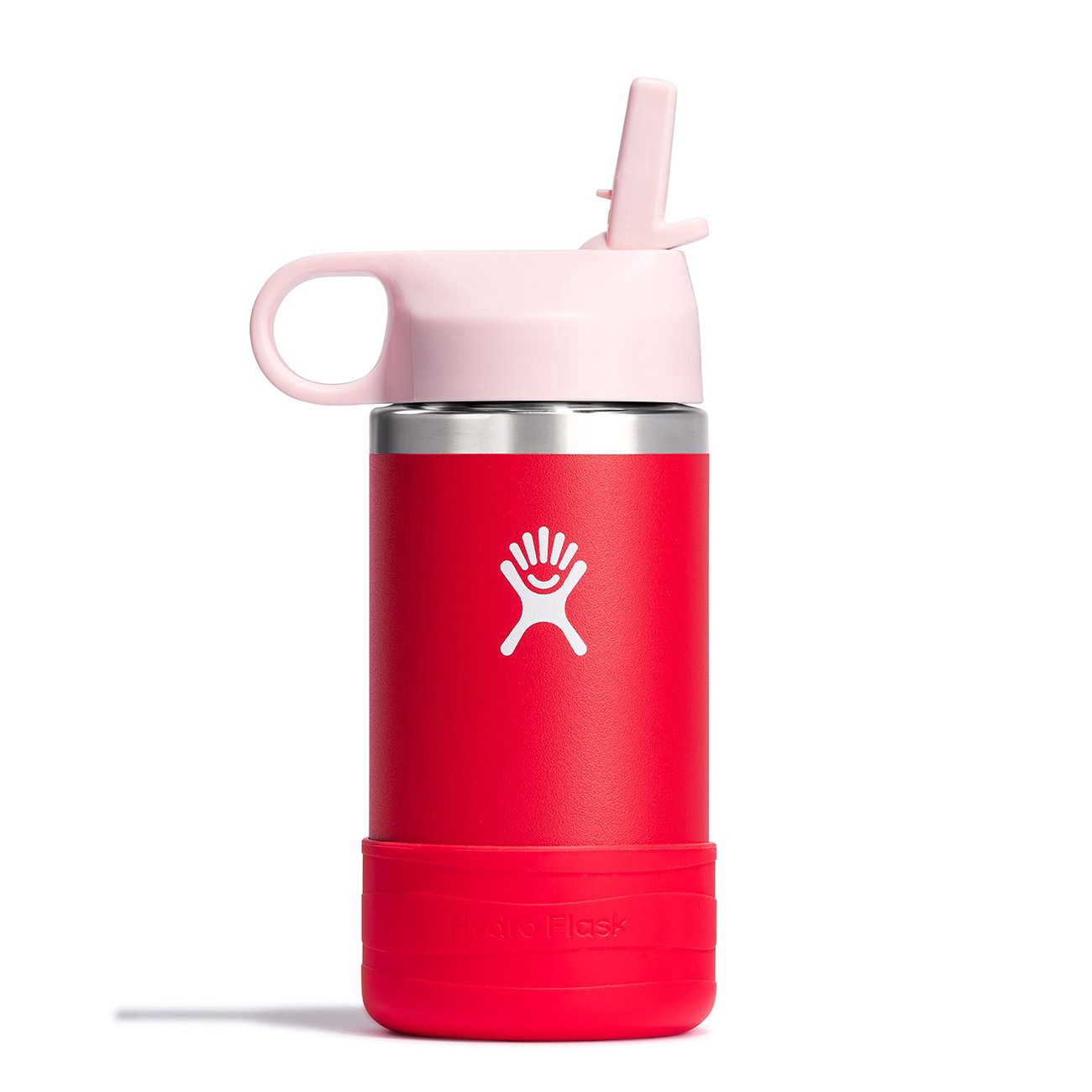 slide 1 of 1, Hydro Flask Kids Wide Mouth Straw Cap & Boot Goji, 12 oz