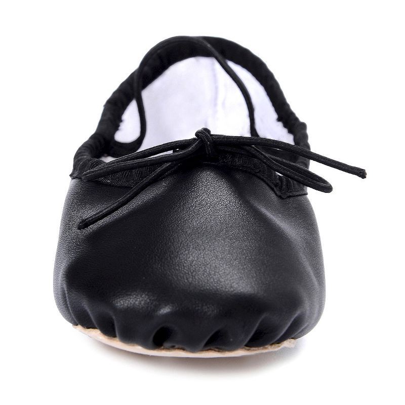 slide 3 of 5, Freestyle By Danskin Danskin Kids' Ballet Dance Shoes - Black 9: Adjustable Elastic Strap, Soft Leather Outsole, 1 ct