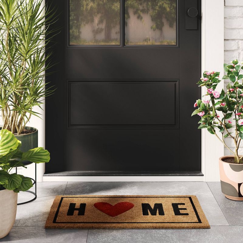 slide 2 of 2, Home with the Heart Typography Doormat 1'6"x2'6" - Room Essentials™, 1 ct