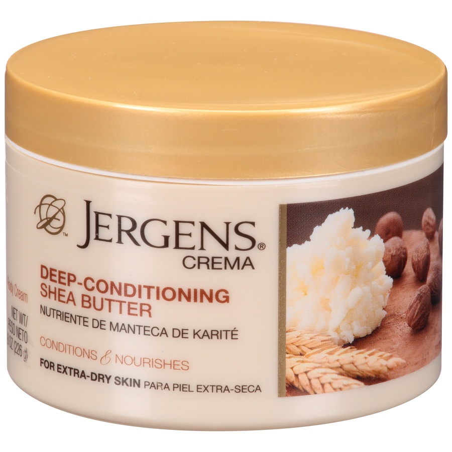 slide 3 of 7, Jergens Crema Body Cream Deep-Conditioning Shea Butter, 8 oz