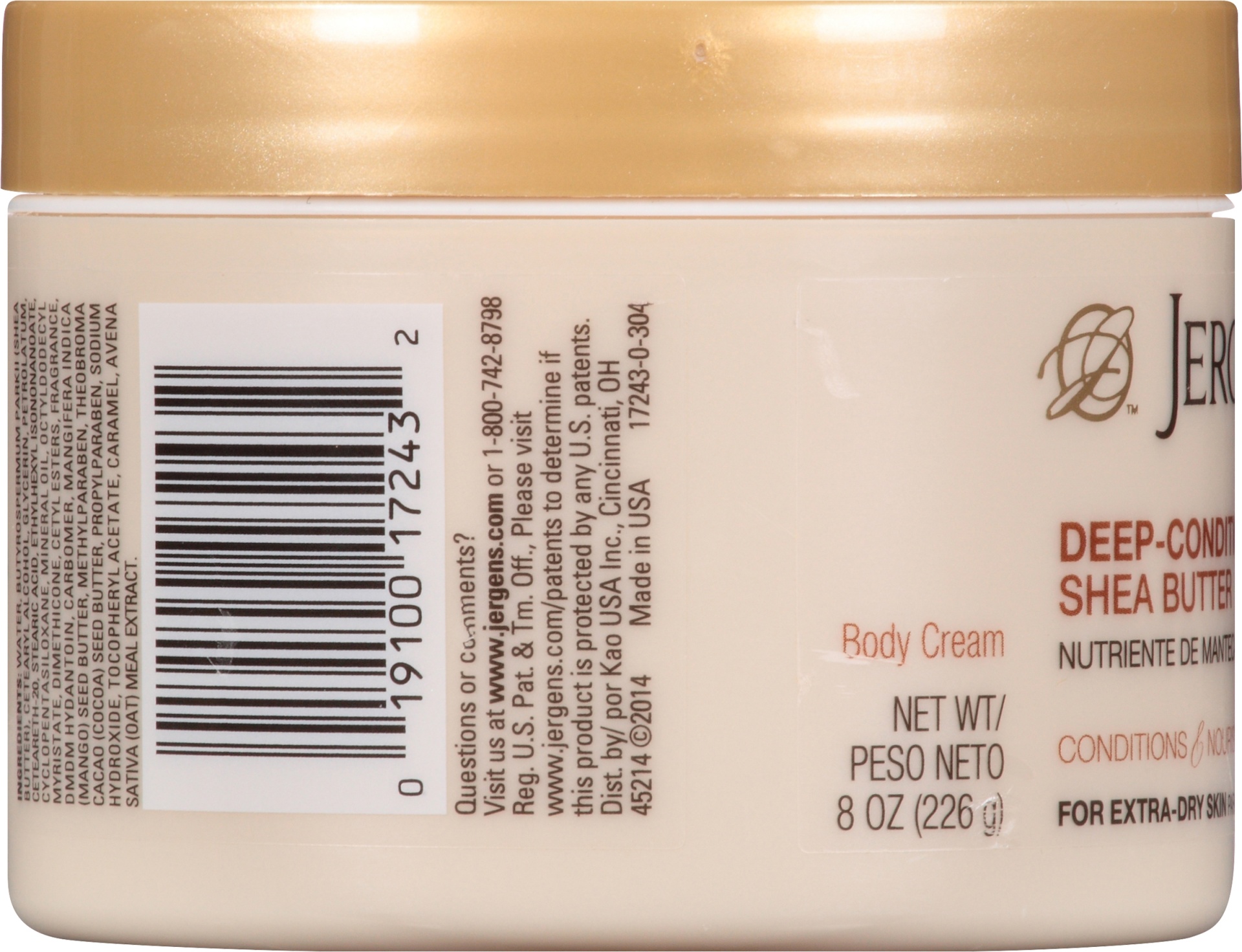 slide 4 of 7, Jergens Crema Body Cream Deep-Conditioning Shea Butter, 8 oz