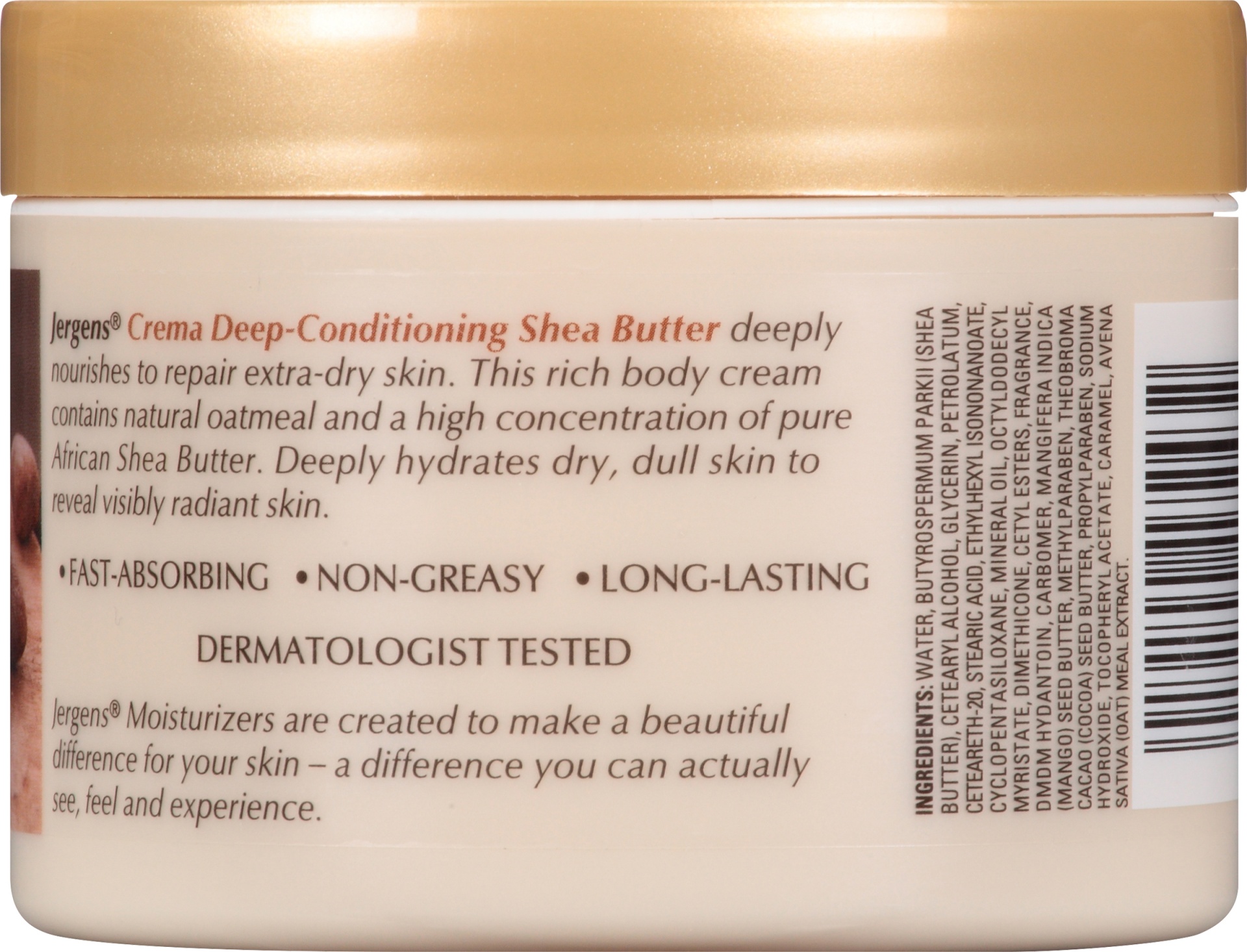 slide 6 of 7, Jergens Crema Body Cream Deep-Conditioning Shea Butter, 8 oz