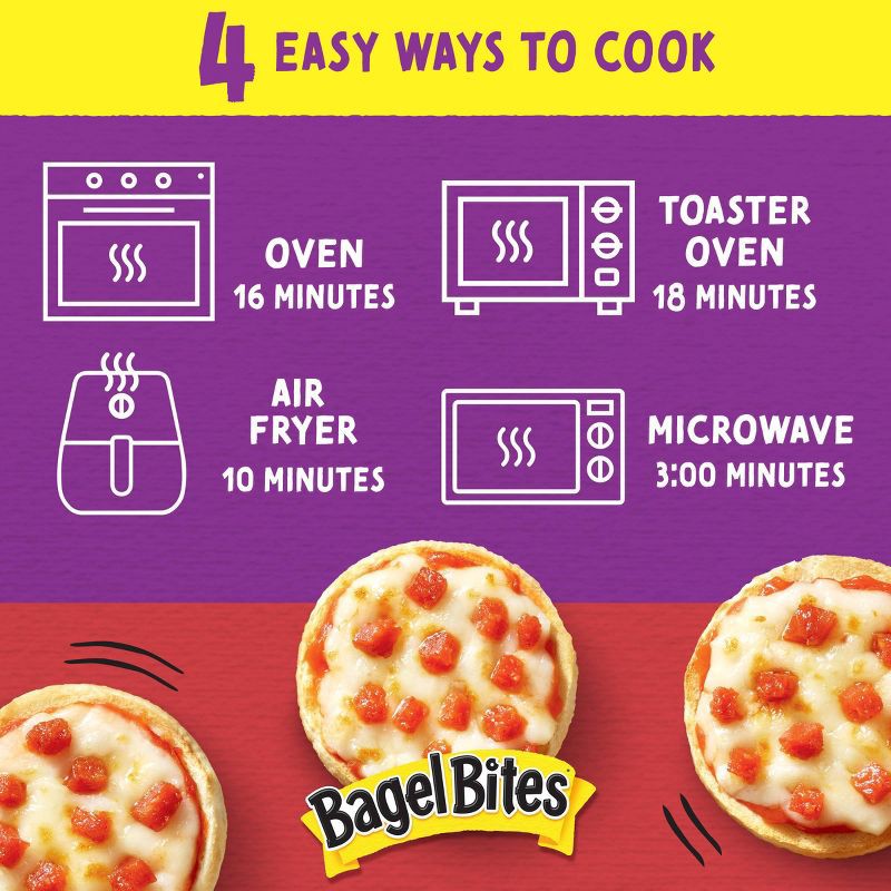 slide 5 of 14, Bagel Bites Cheese & Pepperoni Mini Pizza Bagel Frozen Snacks - 18.6oz/24ct, 18.6 oz, 24 ct