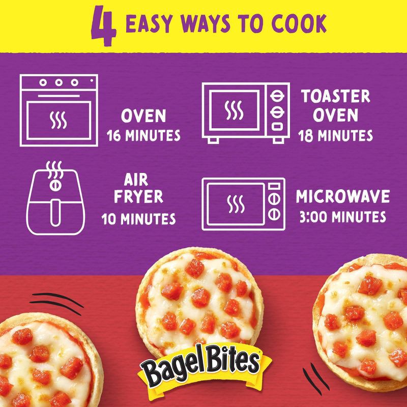 slide 4 of 14, Bagel Bites Cheese & Pepperoni Mini Pizza Bagel Frozen Snacks - 18.6oz/24ct, 18.6 oz, 24 ct