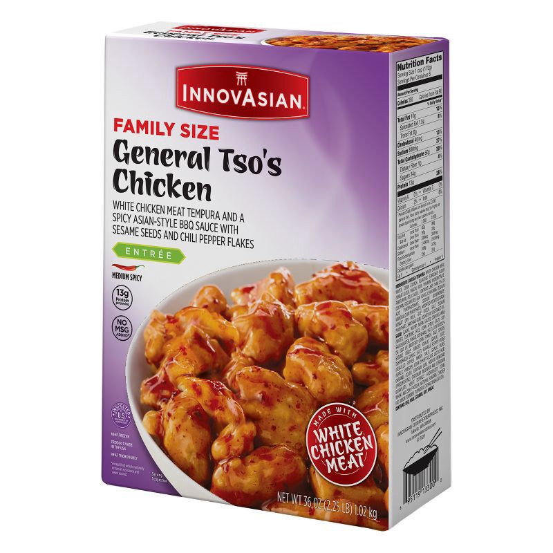 slide 3 of 9, InnovAsian Cuisine InnovAsian Frozen Family Size General Tso's Chicken - 36oz, 36 oz