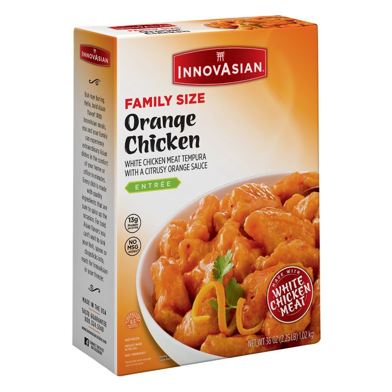 slide 2 of 9, InnovAsian Cuisine InnovAsian Family Size Frozen Orange Chicken - 36oz, 36 oz